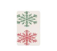 Vintage Green Red Simple Snowflake Car Air Fresheners 4 Pcs Hanging Scented Cards Fragrance Scented Cards For Car Aromatherapy Tablets