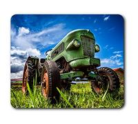 Vintage Green Tractor Farmer Farm Mouse Mat Pad Computer PC Laptop Gaming Office Home Desk Accessory Gadget 24621