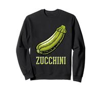 Vintage Green Zucchini Illustration Design Sweatshirt