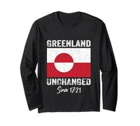 Vintage Greenland Retro Flag - Unchanged Since 1721 Long Sleeve T-Shirt