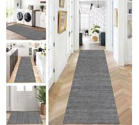 Vintage Grey Abstract Runner Rug - 90x150 cm Washable Non-Slip Hallway & Kitchen Mat, Perfect for Living Room & Bedroom, Sold by the Metre, Adjustable Length