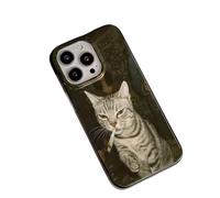 Vintage Grey Smoking Cigarette Cat Aesthetic Y2K TPU Custom Compatible With iPhone 7 7S 8 SE 2020 X XR XS 11 12 13 14 15 16 16E 17 Air Pro Max Plus Mini Case Design Personalised Name Cover Silicone