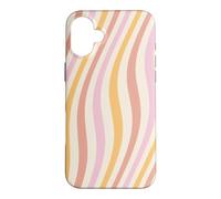 Vintage Groovy Pastel Waves Pattern 60s 70s 80s Retro Case for iPhone 16 Plus