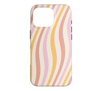 Vintage Groovy Pastel Waves Pattern 60s 70s 80s Retro Case for iPhone 16 Pro