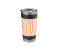 Vintage Groovy Pastel Waves Pattern 60s 70s 80s Retro Stainless Steel Insulated Tumbler