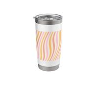 Vintage Groovy Pastel Waves Pattern 60s 70s 80s Retro Stainless Steel Insulated Tumbler
