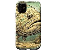 Vintage Grouper Fish in a Bottle Nautical Ocean Art Case for iPhone 11