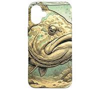 Vintage Grouper Fish in a Bottle Nautical Ocean Art Case for iPhone 16 Plus