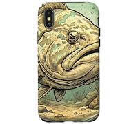 Vintage Grouper Fish in a Bottle Nautical Ocean Art Case for iPhone X/XS