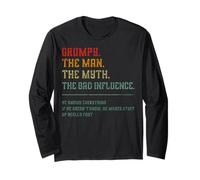 Vintage Grumpy The Man The Myth The Bad Influence Vintage Long Sleeve T-Shirt