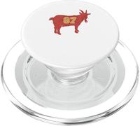 Vintage Grunge GOAT 87 Red And Yellow Tight End PopSockets PopGrip for MagSafe
