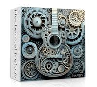 Vintage Guitar 1000 Piece Puzzle for Adults, Cool Guitar Rock Jigsaw Puzzles, Challenging Paper Art Music Puzzle as Home Decor