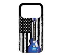 Vintage Guitar - American US Flag Electric Guitar Player Case for iPhone 17 Pro
