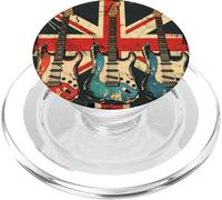 Vintage Guitar British Jack Union Flag Rock Guitarist PopSockets PopGrip for MagSafe