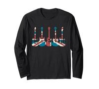 Vintage Guitar great britain flag - Guitar player Long Sleeve T-Shirt