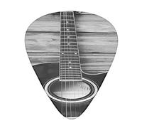 Vintage Guitar Printed Guitar Picks With Organizer Storage Box 0.46 0.71 0.96 Mm Includes Thin Medium Heavy For Bass Electric Acoustic Guitars Ukulele 12 Pack