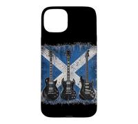 Vintage Guitar Scottish Flag Rock Guitarist Case for iPhone 15 Plus