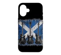 Vintage Guitar Scottish Flag Rock Guitarist Case for iPhone 16