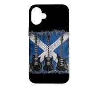 Vintage Guitar Scottish Flag Rock Guitarist Case for iPhone 16 Plus