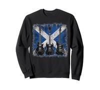 Vintage Guitar Scottish Flag Rock Guitarist Sweatshirt