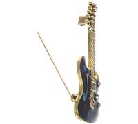 Vintage Guitar Shaped Alloy Brooch Pin for Men Women | Simple Vivid Chic Style, Delicate Metal Lapel Accent, Clothing Decoration, Shows Personality