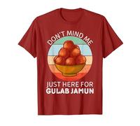 Vintage Gulab Jamun Don't Mind Me Just Here for Gulab Jamun T-Shirt, Men, Cranberry Red, Medium