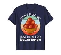 Vintage Gulab Jamun Don't Mind Me Just Here for Gulab Jamun T-Shirt, Men, Navy Blue, Small