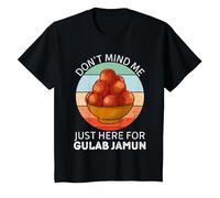 Vintage Gulab Jamun Don't Mind Me Just Here for Gulab Jamun T-Shirt, Youth, Black, Medium