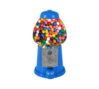 Vintage Gumball Machine - 11-Inch Retro-Style, Coin-Operated Cast Metal Vending Machine with Glass Globe and Free Spin by Great Northern Popcorn (Blue)