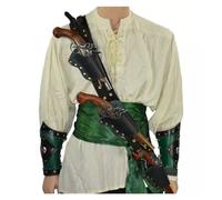 Vintage Gun Bag,Medieval Pirate Flintlock Holster Triple Threat Pistol Holder With Adjustable Shoulder Strap For Cosplay, Halloween Party Costumes Accessories(Color:Nero)