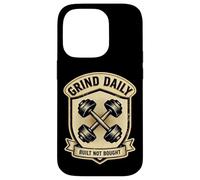 Vintage Gym Quote Grind Daily Powerlifting Workout Graphic Case for iPhone 14 Pro
