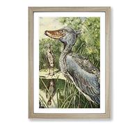 Vintage H Johnston The Whale-Headed Stork at Home Framed Print | A2 Oak Framed Wall Art | Ready to Hang | Classic Animal Picture | Living Room Bedroom Lounge Office