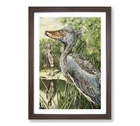 Vintage H Johnston The Whale-Headed Stork at Home Framed Print | A2 Walnut Framed Wall Art | Ready to Hang | Classic Animal Picture | Living Room Bedroom Lounge Office