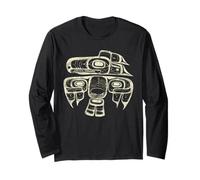 Vintage Haida Raven Native American, Raven Tlingit Men Women Long Sleeve T-Shirt