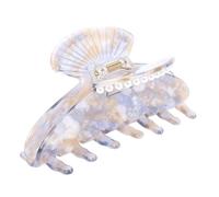 Vintage Hair Clamp with Non-Slip Strong Hold Jaw, Artificial Pearl Decor, Ideal for Fine/Thick/Curly Hair - French Lavender, 4 x .8 x 2 Inches