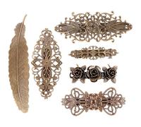 Vintage Hair Clip 6pcs Copper European Style for Ladies
