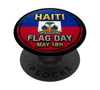 Vintage Haiti Flag Day May 18th Calebration Haitian Pride PopSockets Adhesive PopGrip