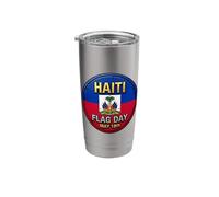 Vintage Haiti Flag Day May 18th Calebration Haitian Pride Stainless Steel Insulated Tumbler