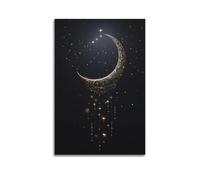 Vintage Half Moon StarsCanvas Poster Wall Art Decoration Living Room Bedroom Decoration Poster Gift for FriendsUnframe-style 16x24inch(40x60cm)