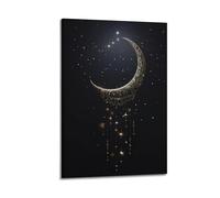 Vintage Half Moon StarsCanvas Poster Wall Art Decoration Living Room Bedroom Decoration Poster Gift for FriendsFrame-style 08x12inch(20x30cm)