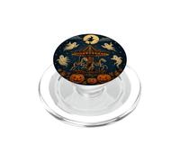 Vintage Halloween Carousel Witch Skeleton Horse Ghosts Moon PopSockets PopGrip for MagSafe