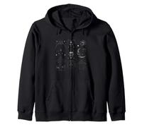 Vintage Halloween Circus Clown Creepy Carnival Goth Zip Hoodie