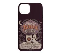 Vintage Halloween Coffee Witch Brew Morning Humor Case for iPhone 15 Plus