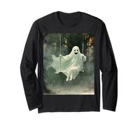 Vintage Halloween Costume Ghost Swing in The Forest Long Sleeve T-Shirt