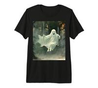 Vintage Halloween Costume Ghost Swing in The Forest Premium T-Shirt