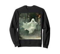 Vintage Halloween Costume Ghost Swing In The Forest Sweatshirt