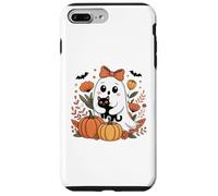 Vintage Halloween Ghost Holding Cat Groovy Flora Women Kids Case for iPhone 7 Plus/8 Plus