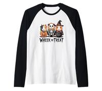 Vintage Halloween Guinea Pigs Wheek or Treat Spooky Raglan Baseball Tee