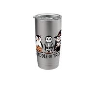 Vintage Halloween Penguin Trick or Waddle Spooky Stainless Steel Insulated Tumbler