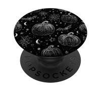 Vintage Halloween Pumpkins Bats Gothic Spooky Art PopSockets Adhesive PopGrip